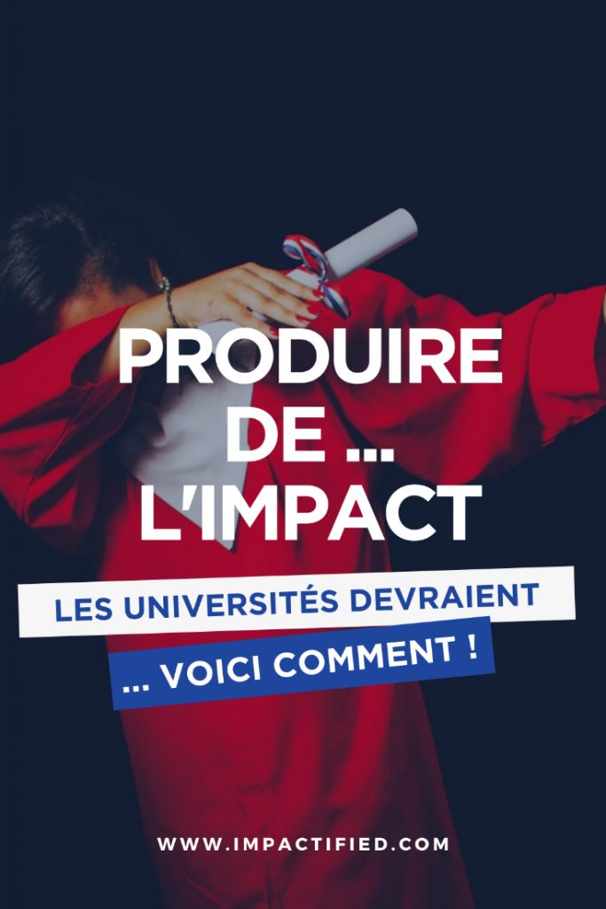 Construire un impact pour les organisations à but non lucratif (en particulier les universités) Pourquoi et comment Impactified stratégie d'impact académique 2