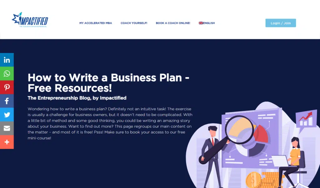 how to write a business plan free resources