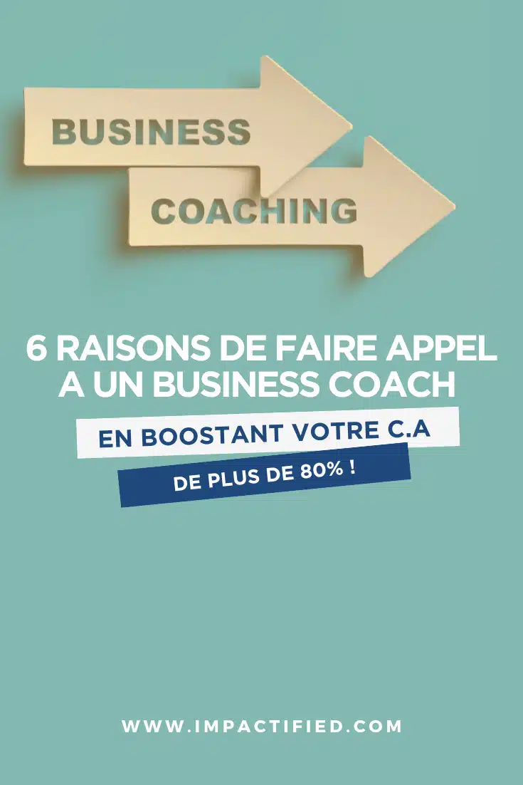 6 Raisons de faire appel a un Business Coach (et Booster votre CA de 80%!) 3